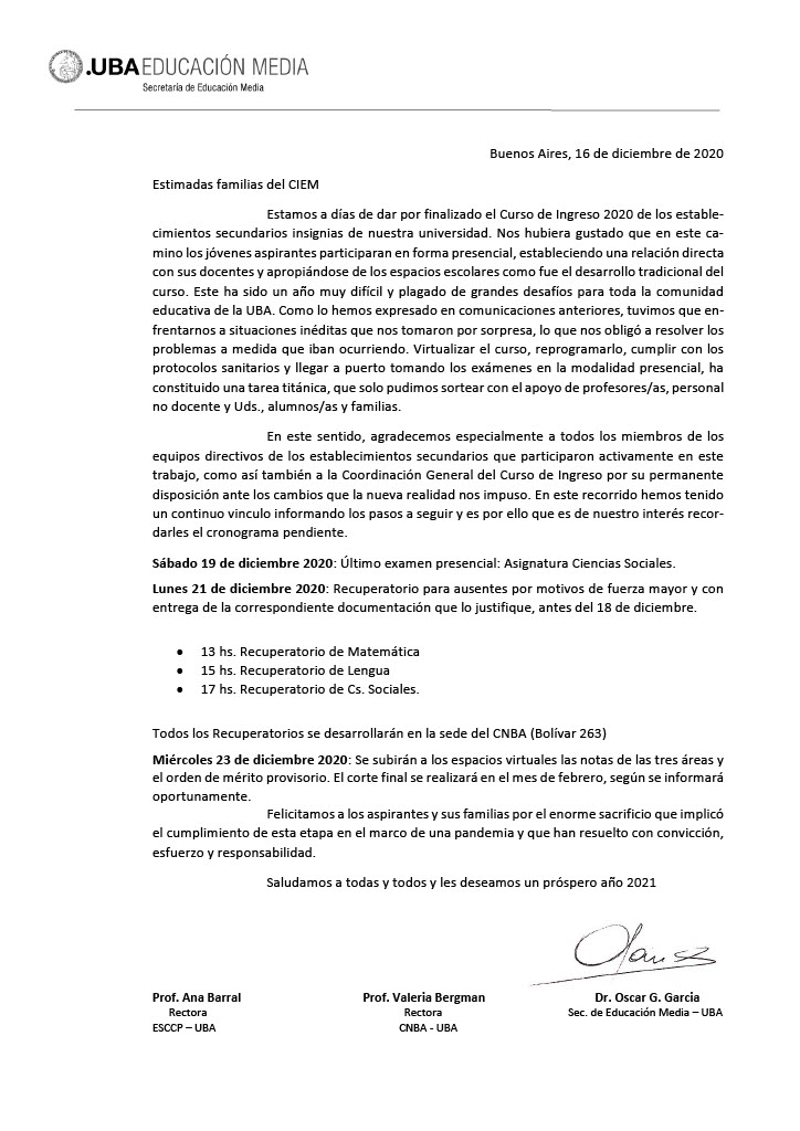 Nota a las familias CIEM1024 1